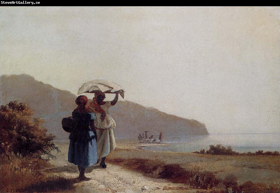 Camille Pissarro The two women beach mk